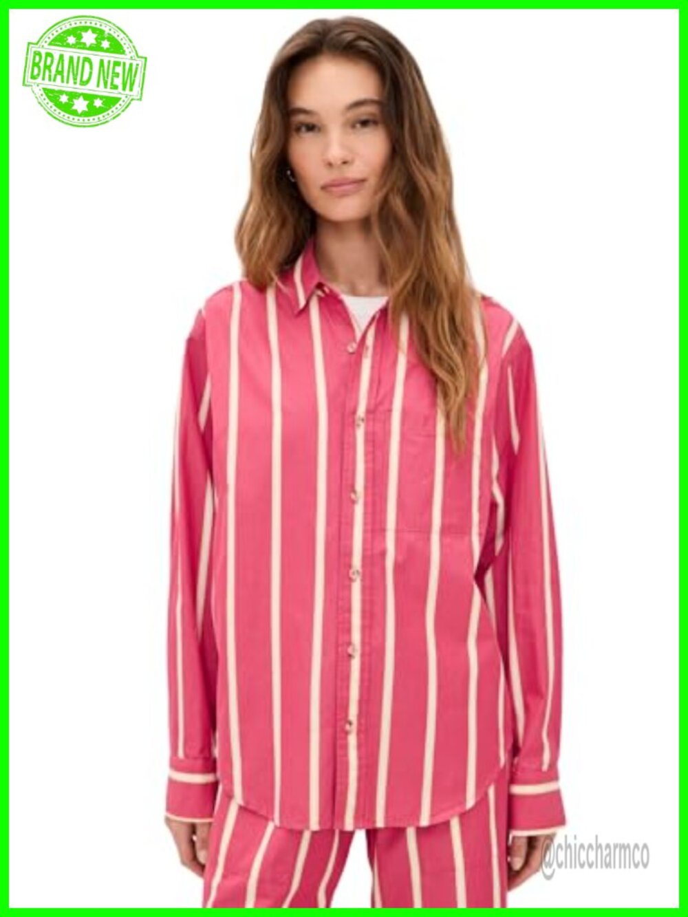 Lightweight Poplin Button-Down Shirt Long Sleeve Business Casual